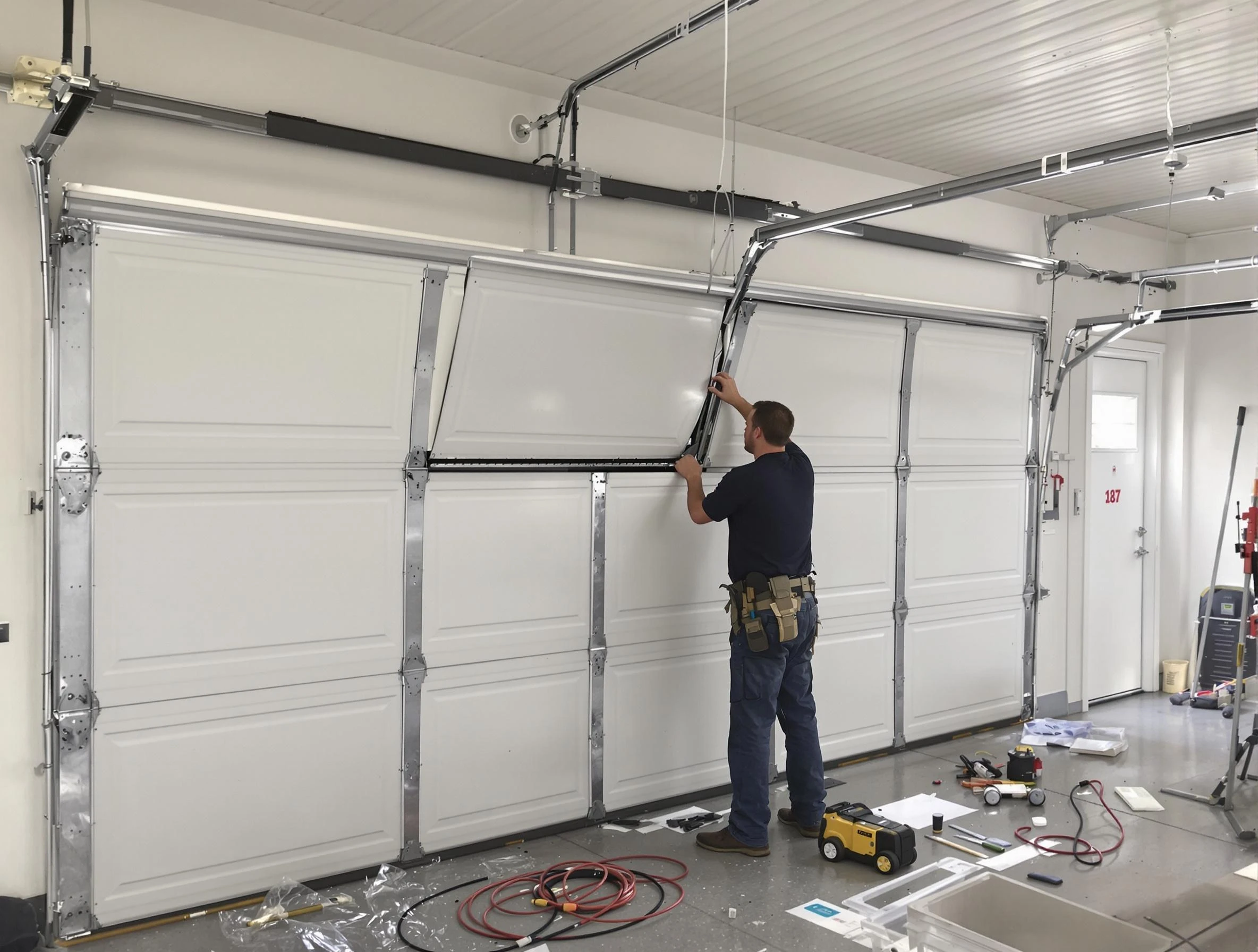 Garage Door Section Replacement in North Versailles